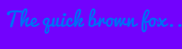 Image with Font Color 006BF6 and Background Color 7202FD